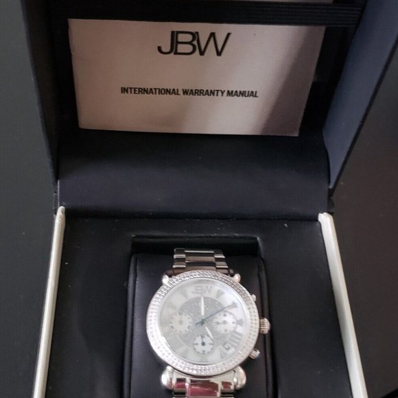 $1930 MSRP| JBW Luxury Womens Victory 160 Diamonds MOP Chronograph